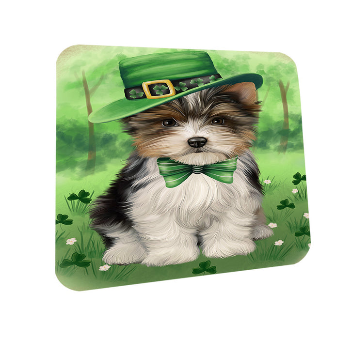 St. Patricks Day Irish Portrait Biewer Terrier Dog Coasters Set of 4 CST56942