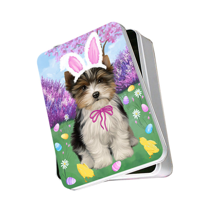 Easter Holiday Biewer Terrier Dog Photo Storage Tin PITN56823