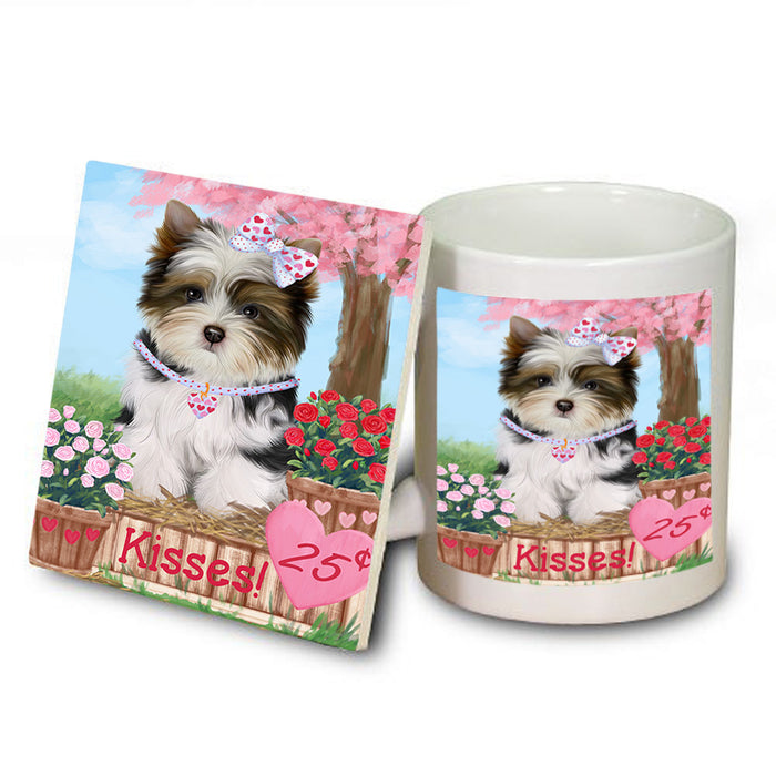 Rosie 25 Cent Kisses Biewer Terrier Dog Mug and Coaster Set MUC55923