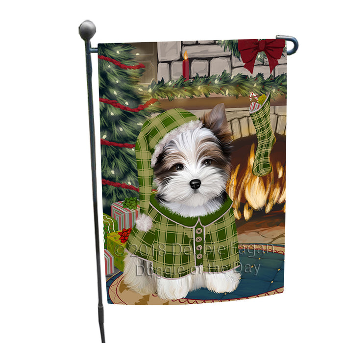 The Stocking was Hung Biewer Terrier Dog Garden Flag GFLG55512