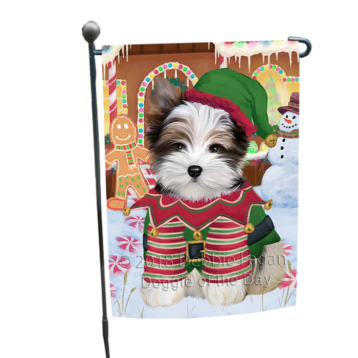 Christmas Gingerbread House Candyfest Biewer Terrier Dog Garden Flag GFLG56738
