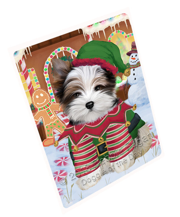 Christmas Gingerbread House Candyfest Biewer Terrier Dog Magnet MAG73709 (Small 5.5" x 4.25")