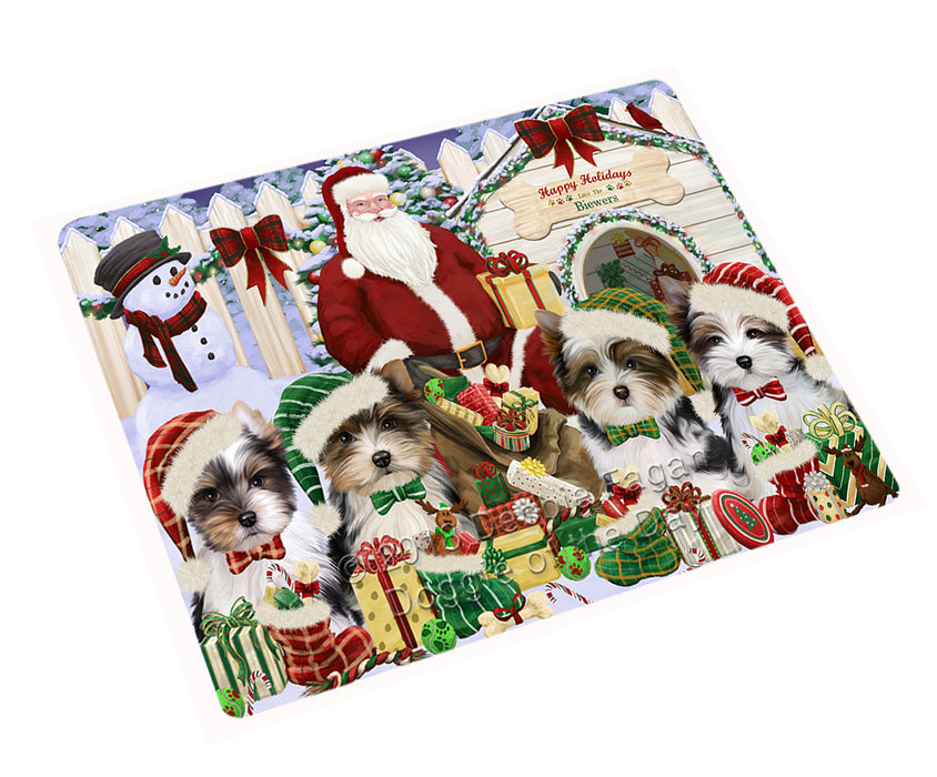 Christmas Dog House Biewer Terriers Dog Cutting Board C61884