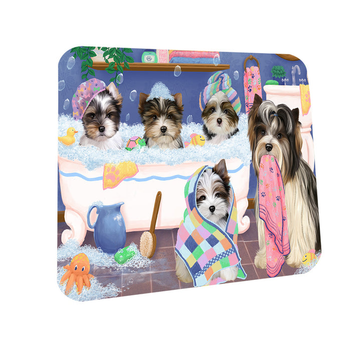 Rub A Dub Dogs In A Tub Biewer Terriers Dog Coasters Set of 4 CST56724