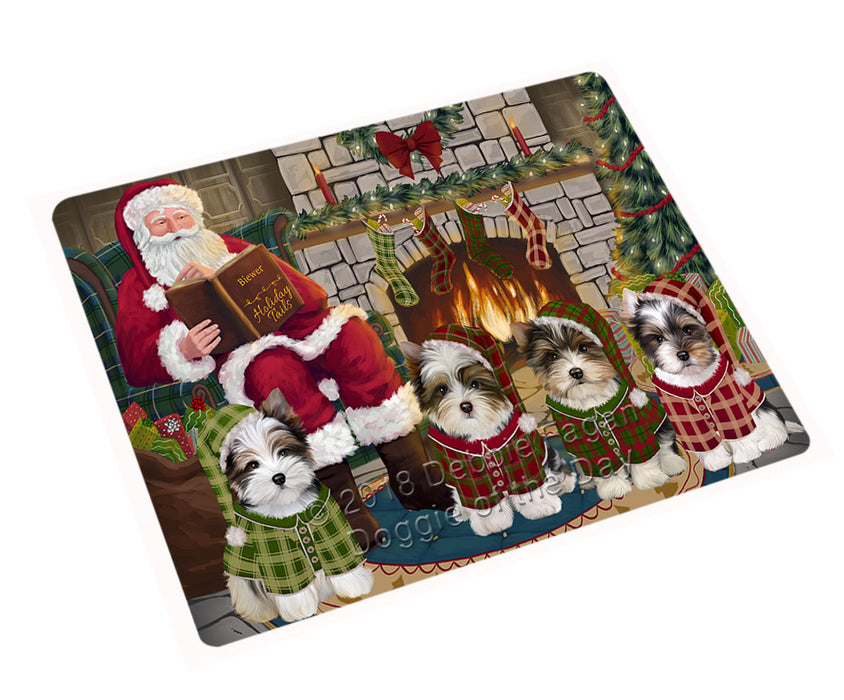Christmas Cozy Holiday Tails Biewer Terriers Dog Magnet MAG70443 (Small 5.5" x 4.25")