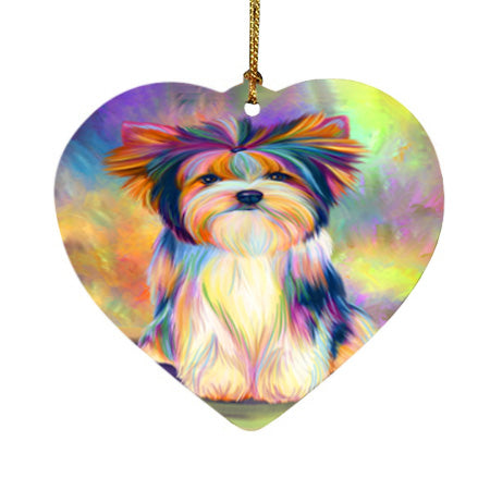Paradise Wave Biewer Terrier Dog Heart Christmas Ornament HPOR56414