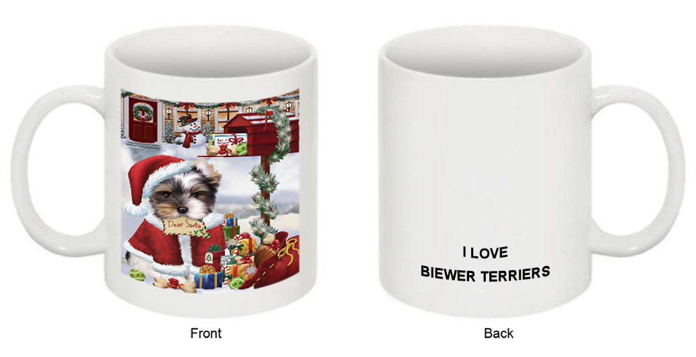 Biewer Terrier Dog Dear Santa Letter Christmas Holiday Mailbox Coffee Mug MUG48922