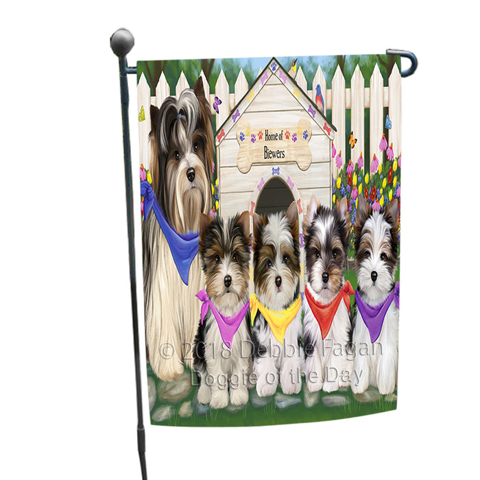 Spring Dog House Biewer Terriers Dog Garden Flag GFLG52146