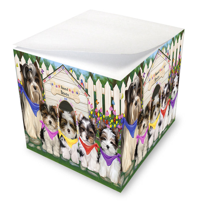 Spring Dog House Biewer Terriers Dog Note Cube NOC52149