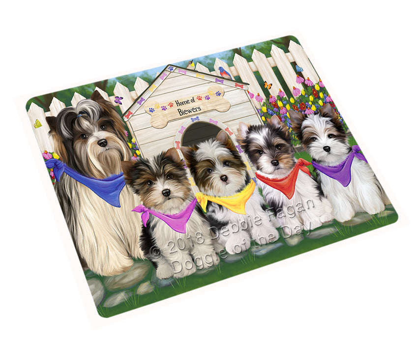 Spring Dog House Biewer Terriers Dog Cutting Board C60696