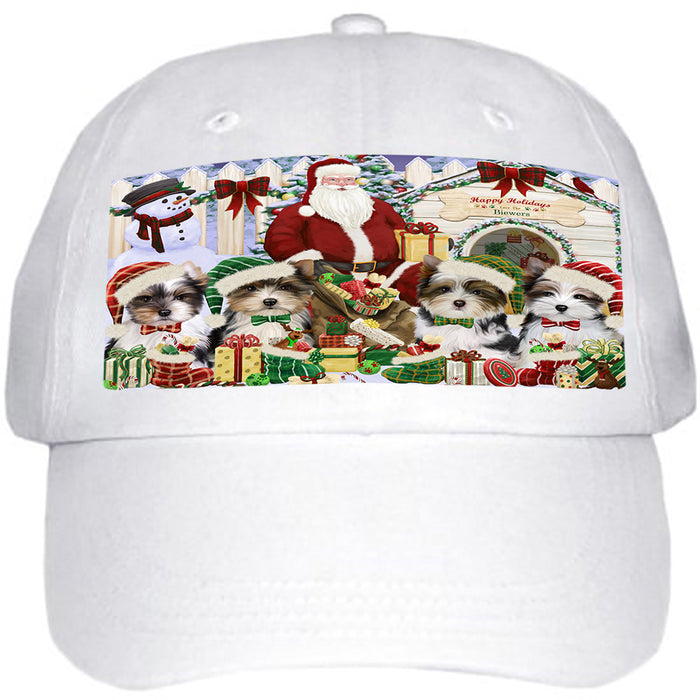 Christmas Dog House Biewer Terriers Dog Ball Hat Cap HAT61524