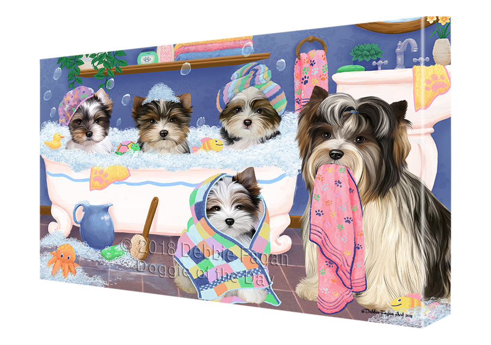Rub A Dub Dogs In A Tub Biewer Terriers Dog Canvas Print Wall Art Décor CVS133118