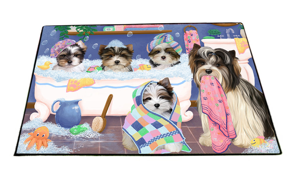 Rub A Dub Dogs In A Tub Biewer Terriers Dog Floormat FLMS53481
