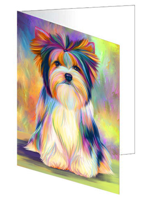 Paradise Wave Biewer Terrier Dog Handmade Artwork Assorted Pets Greeting Cards and Note Cards with Envelopes for All Occasions and Holiday Seasons GCD72689