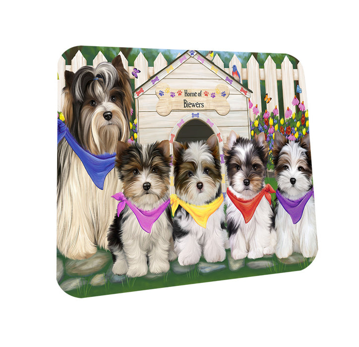 Spring Dog House Biewer Terriers Dog Coasters Set of 4 CST52160