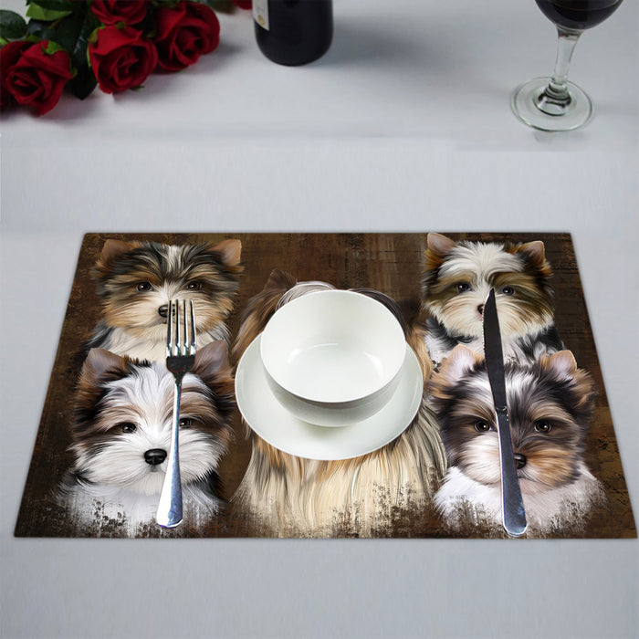 Rustic Biewer Dogs Placemat