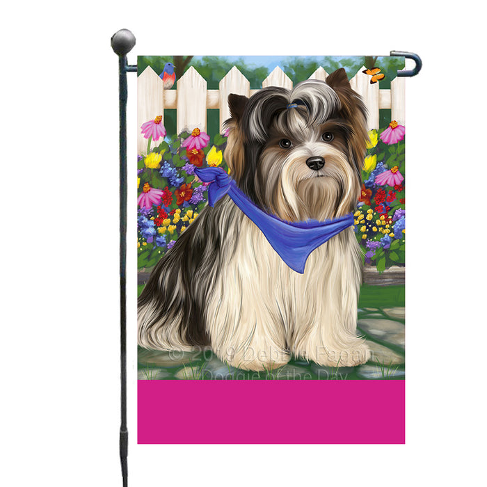 Personalized Spring Floral Biewer Terrier Dog Custom Garden Flags GFLG-DOTD-A62754