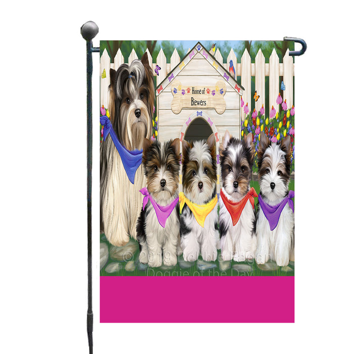 Personalized Spring Dog House Biewer Terrier Dogs Custom Garden Flags GFLG-DOTD-A62755