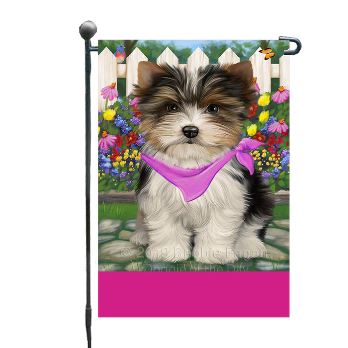 Personalized Spring Floral Biewer Terrier Dog Custom Garden Flags GFLG-DOTD-A62756