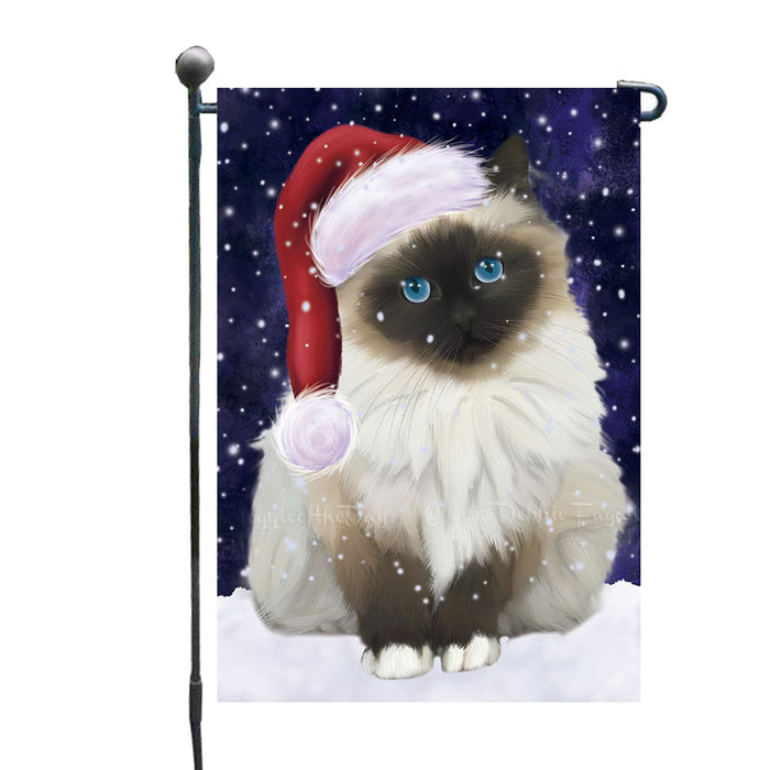 Christmas Let it Snow Black Cat Garden Flags Outdoor Decor for Homes and Gardens Double Sided Garden Yard Spring Decorative Vertical Home Flags Garden Porch Lawn Flag for Decorations GFLG68765