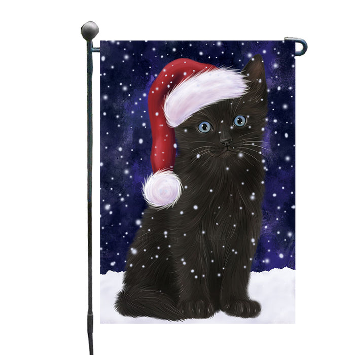 Christmas Let it Snow Black Cat Garden Flags Outdoor Decor for Homes and Gardens Double Sided Garden Yard Spring Decorative Vertical Home Flags Garden Porch Lawn Flag for Decorations GFLG68767