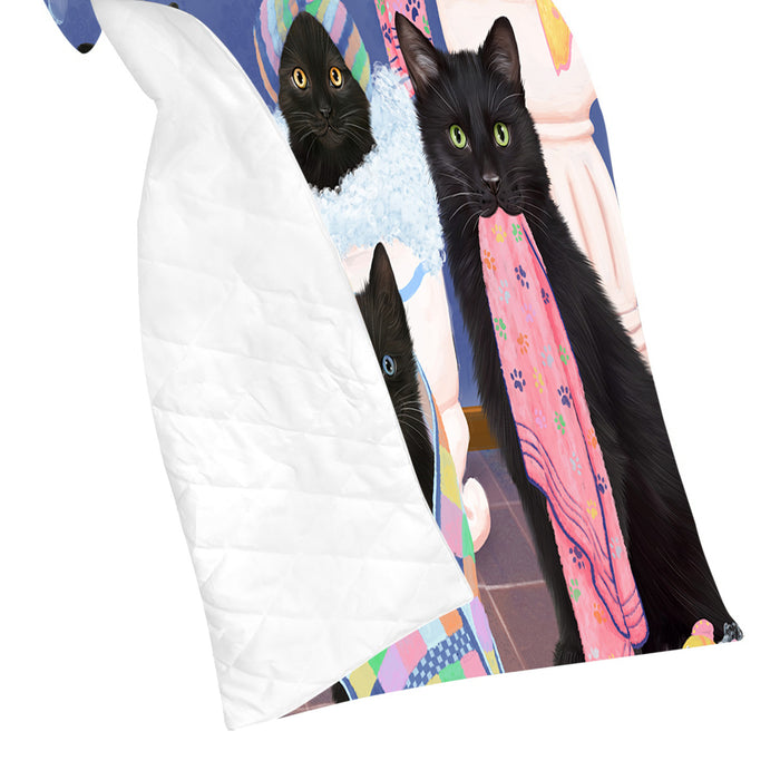 Rub A Dub Dogs In A Tub Black Cats Quilt