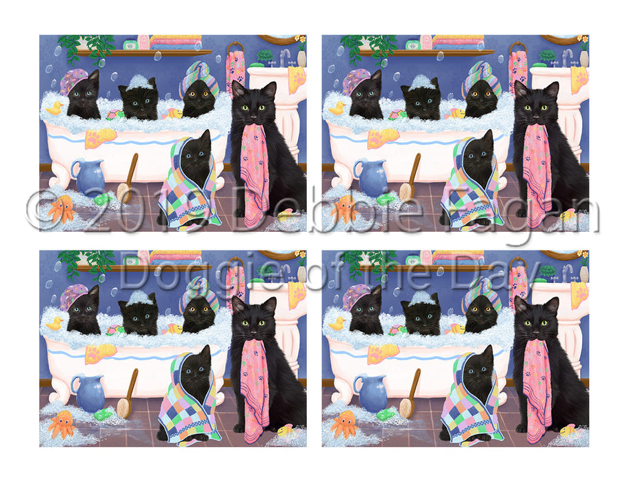 Rub A Dub Dogs In A Tub Black Cats Placemat
