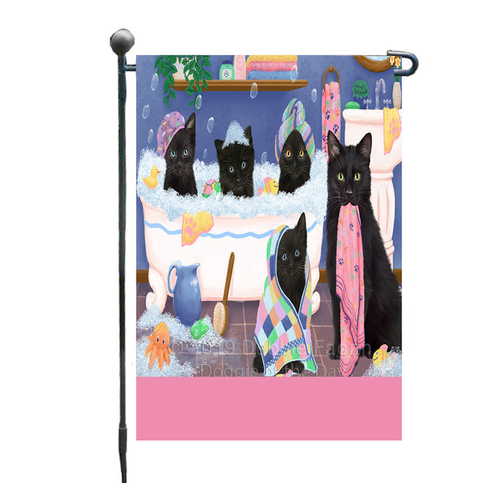 Personalized Rub A Dub Dogs In A Tub Black Cats Custom Garden Flag GFLG64854