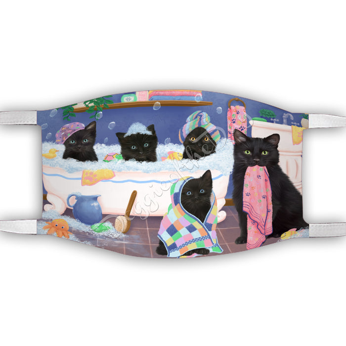 Rub A Dub Dogs In A Tub  Black Cats Face Mask FM49481