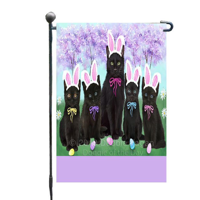 Personalized Easter Holiday Black Cats Custom Garden Flags GFLG-DOTD-A58767