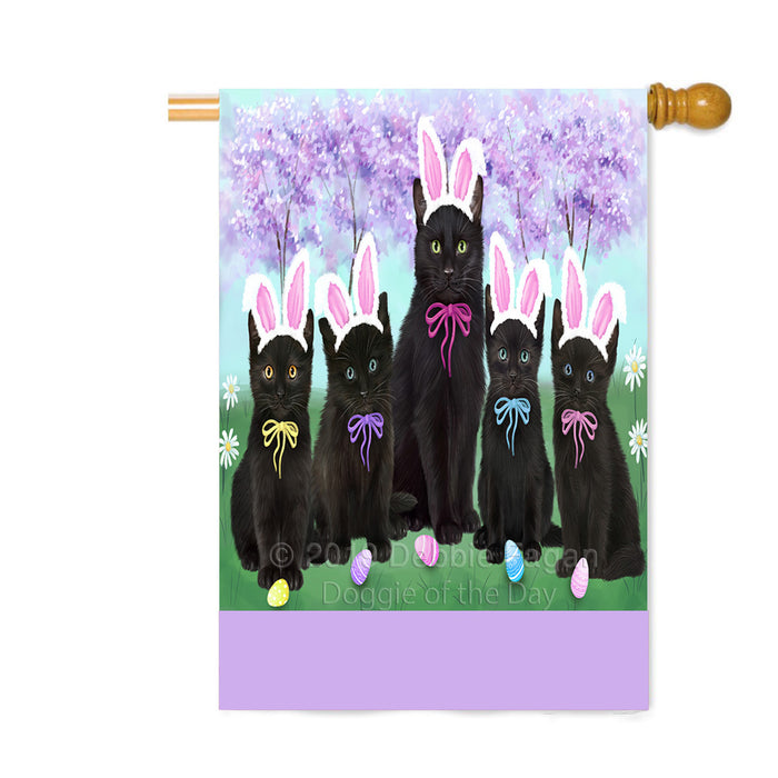 Personalized Easter Holiday Black Cats Custom House Flag FLG-DOTD-A58823