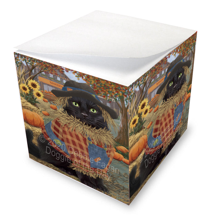 Fall Pumpkin Scarecrow Black Cat Note Cube NOC-DOTD-A56780