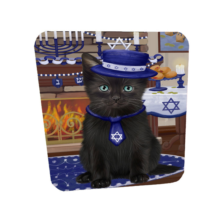 Happy Hanukkah Family Biewer Dogs Coasters Set of 4 CSTA57608