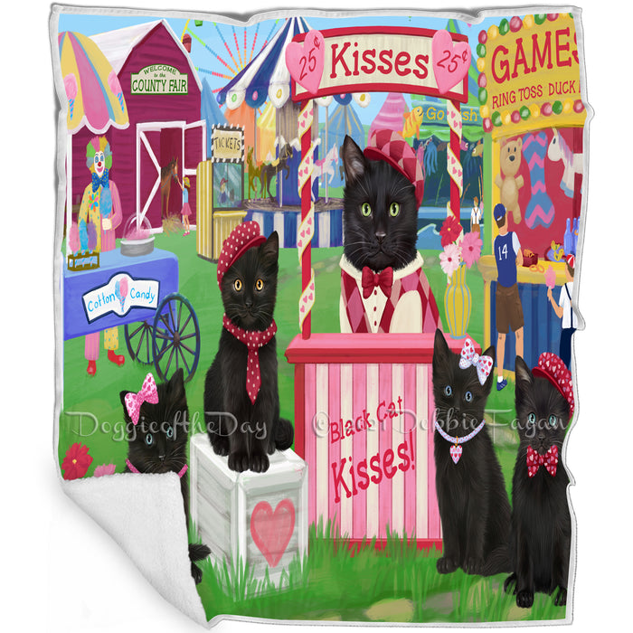 Carnival Kissing Booth Black Cats Blanket BLNKT122466