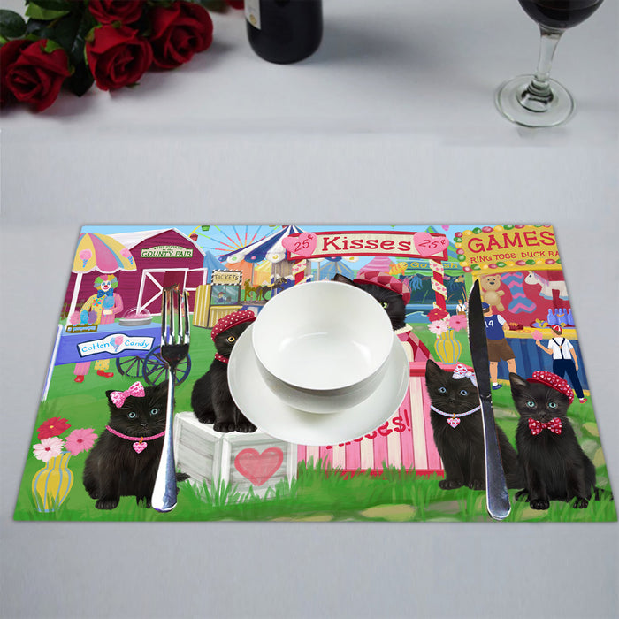 Carnival Kissing Booth Black Cats Placemat