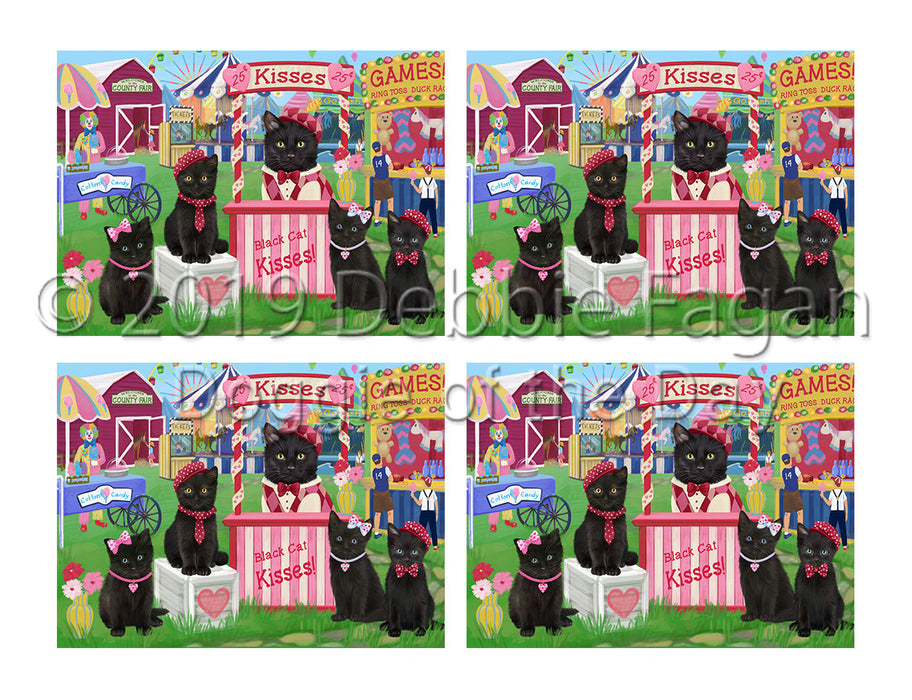 Carnival Kissing Booth Black Cats Placemat