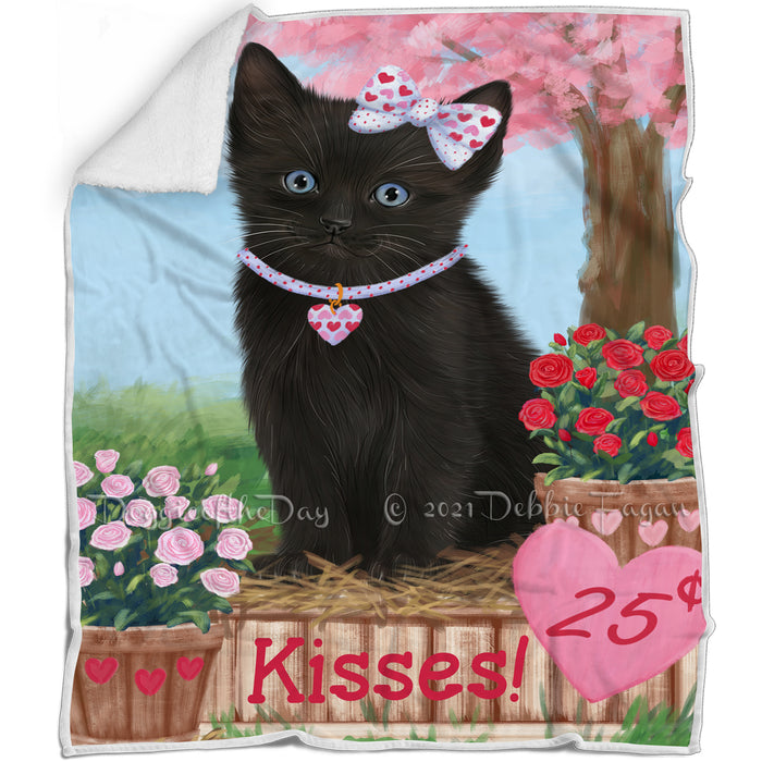 Rosie 25 Cent Kisses Black Cat Blanket BLNKT122808