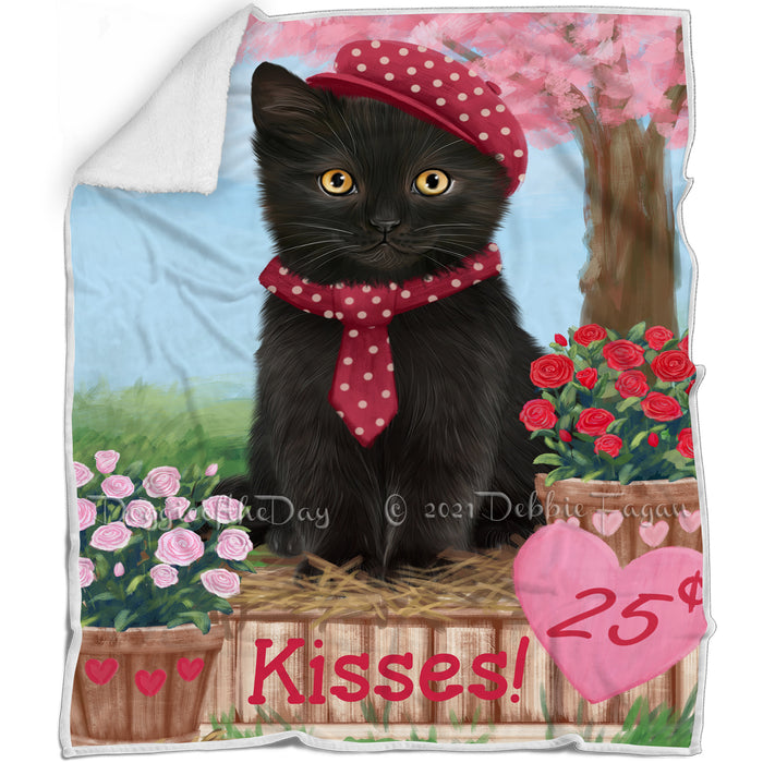 Rosie 25 Cent Kisses Black Cat Blanket BLNKT122817