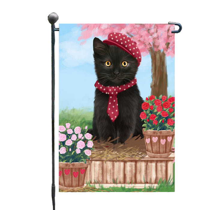 Personalized Rosie 25 Cent Kisses Black Cat Custom Garden Flag GFLG64653