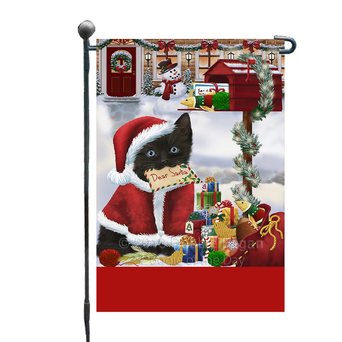 Personalized Happy Holidays Mailbox Black Cat Christmas Custom Garden Flags GFLG-DOTD-A59903