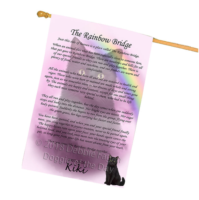 Rainbow Bridge Black Cat House Flag FLG56184