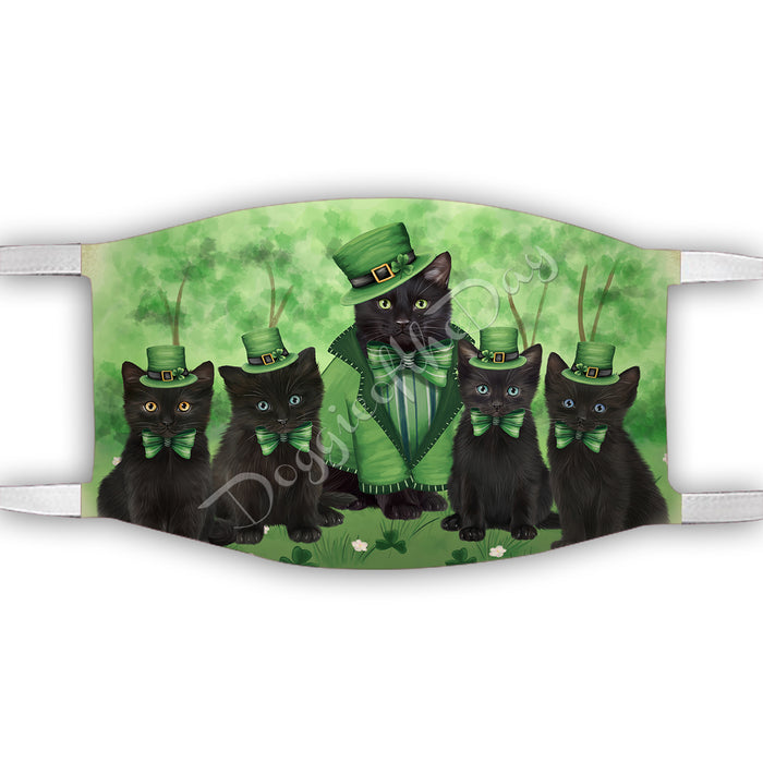 St. Patricks Day Irish Black Cats Face Mask FM50128