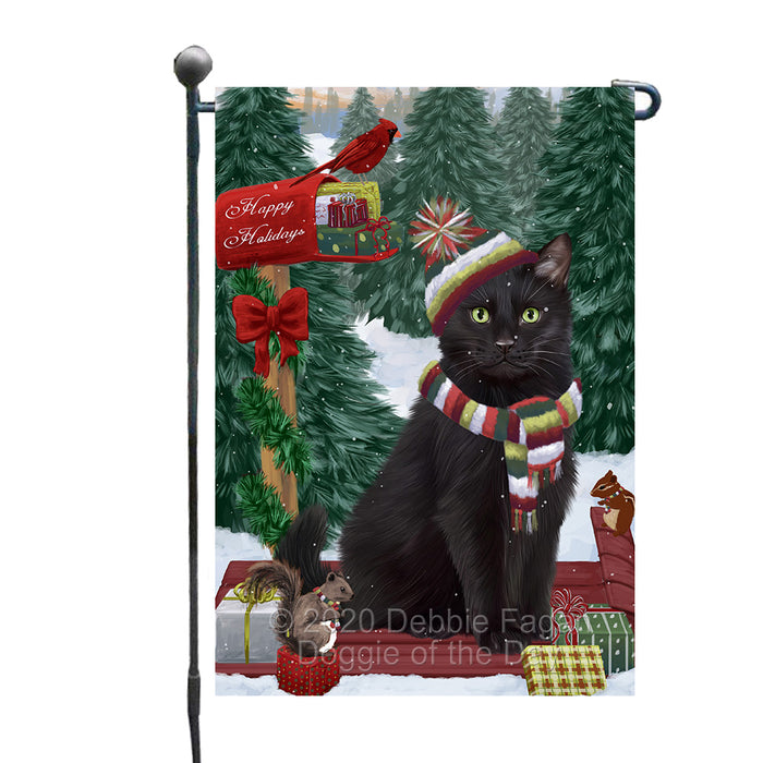 Christmas Woodland Sled Black Cat Garden Flags Outdoor Decor for Homes and Gardens Double Sided Garden Yard Spring Decorative Vertical Home Flags Garden Porch Lawn Flag for Decorations GFLG68412
