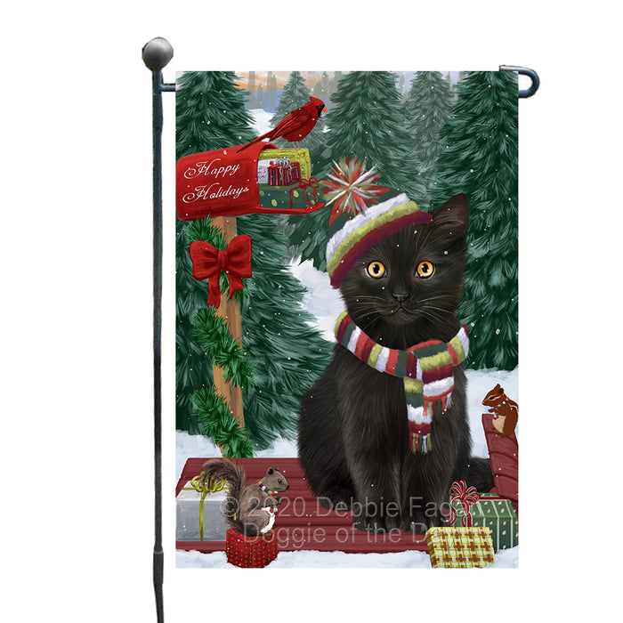 Christmas Woodland Sled Black Cat Garden Flags Outdoor Decor for Homes and Gardens Double Sided Garden Yard Spring Decorative Vertical Home Flags Garden Porch Lawn Flag for Decorations GFLG68413