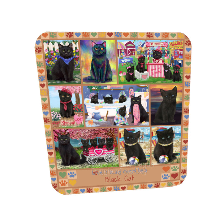Love is Being Owned Black Cat Beige Coasters Set of 4 CSTA57766