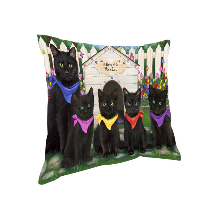 Spring Dog House Black Cats Pillow PIL64964