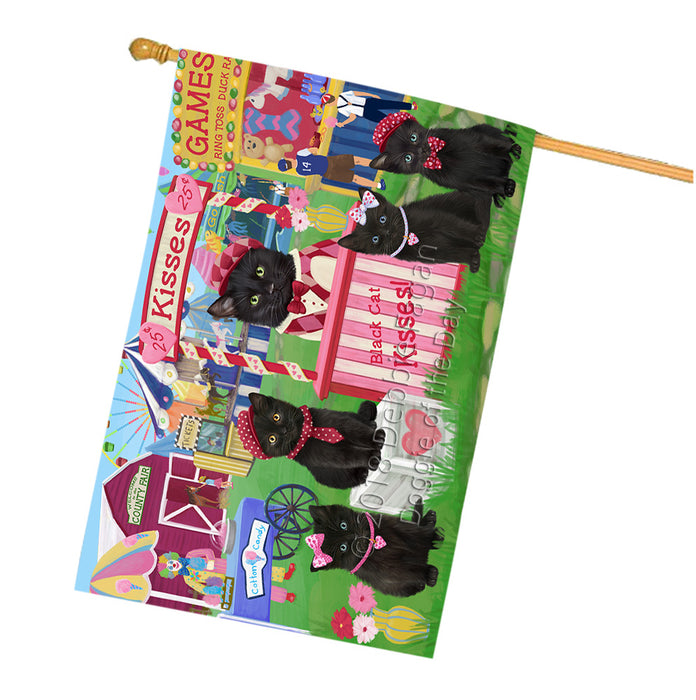 Carnival Kissing Booth Black Cats House Flag FLG56578