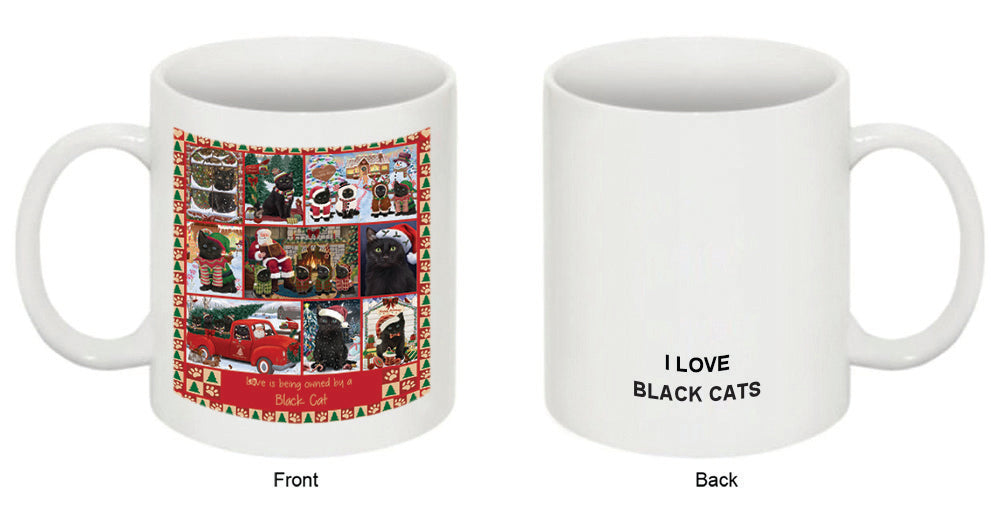 Love is Being Owned Christmas Black Cats Coffee Mug MUG52601