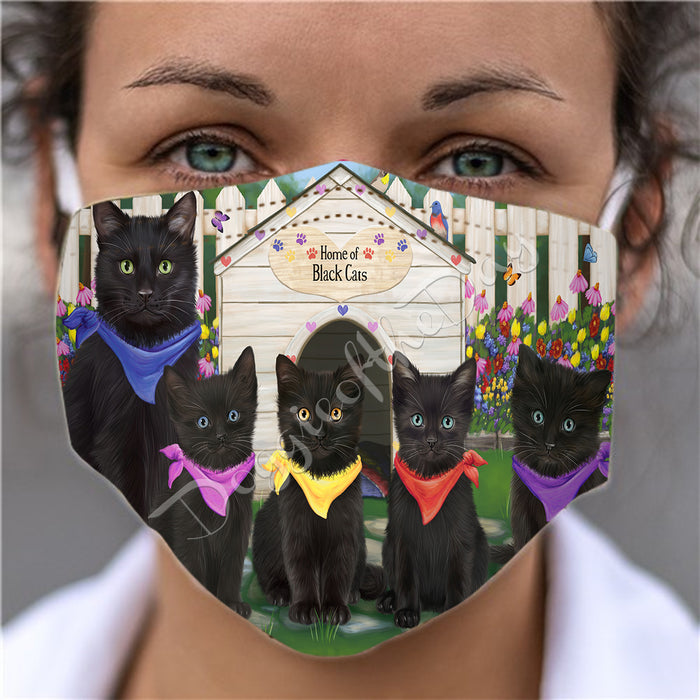 Spring Dog House Black Cats Face Mask FM48775