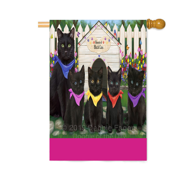 Personalized Spring Cat House Black Cats Custom House Flag FLG-DOTD-A62814